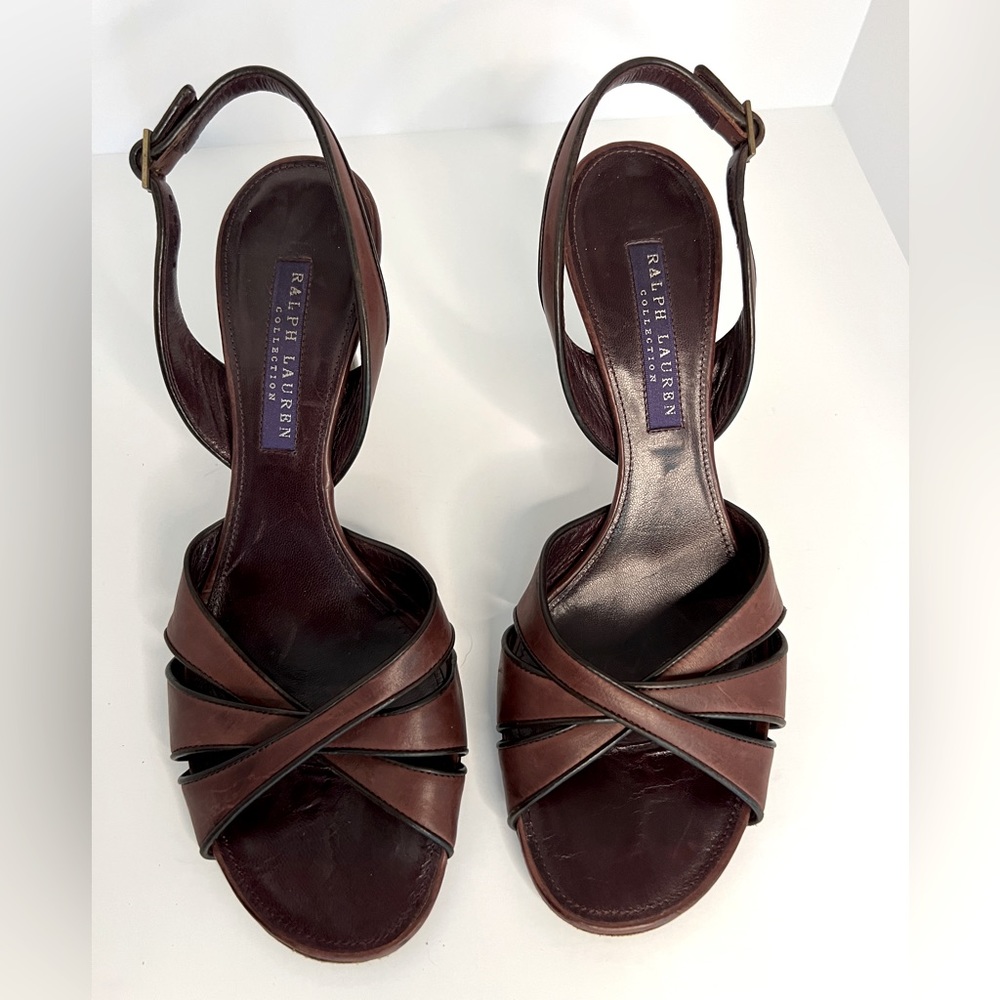 Ralph Lauren collection sandals in burgundy . Size 7